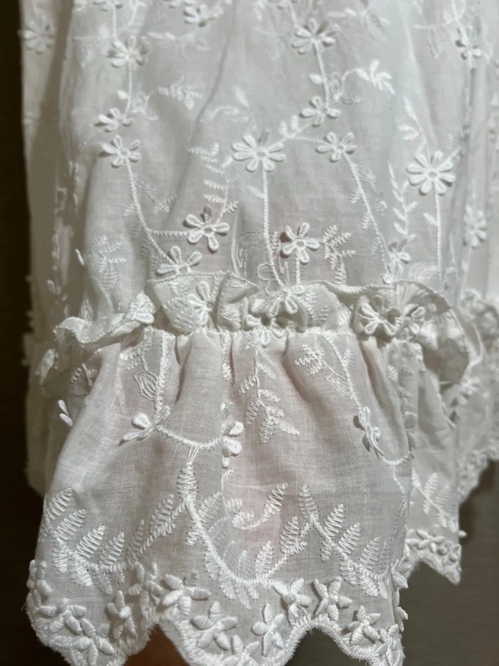 Showpo "Fancy A Spritz" White Eyelet Floral Mini Dress Romantic Festival - Picture 6 of 12